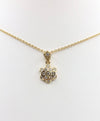 JP0045S - Diamond Honeycomb Pendant Set in 18 Karat Gold Setting
