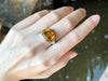 SJ1867 - Yellow Sapphire Ring Set in Platinum 950 Settings