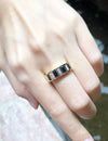 SJ1346 - Blue Sapphire with Diamond Ring Set in 18 Karat Gold Settings