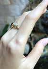 SJ1915 - Blue Sapphire with Diamond Ring Set in 18 Karat Gold Settings