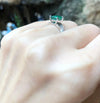 SJ1177 - Emerald with Diamond Ring Set in Platinum 950 Settings
