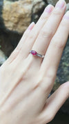 JR0374R - Ruby & Diamond Ring Set in 18 Karat White Gold Setting
