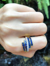 SJ1846 - Blue Sapphire with Diamond Ring Set in 18 Karat Gold Settings