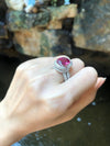 SJ1846 - GIA Certified Unheated 5cts Spinel with Diamond Ring Set in 18 Karat White Gold