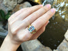 SJ1900 - Aquamarine Ring Set in 18 Karat Gold Settings