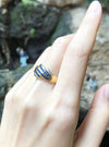 SJ1170 - Blue Sapphire with Diamond Ring Set in 18 Karat Gold Settings