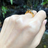 SJ2126 - Blue Sapphire with Diamond Ring Set in 18 Karat Gold Settings