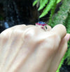 SJ1932 - Tanzanite with Ruby Ring Set in 18 Karat White Gold Settings