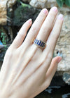 SJ1310 - Blue Sapphire with Diamond Ring Set in 18 Karat Gold Settings