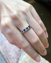 SJ1846 - Blue Sapphire with Diamond Ring Set in 18 Karat Gold Settings