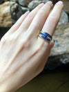 SJ1378 - Blue Sapphire with Diamond Ring Set in 18 Karat Gold Settings