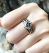 SJ1176 - Blue Sapphire with Diamond Ring Set in 18 Karat Gold Settings