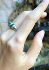 SJ1930 - Emerald with Diamond Ring Set in 18 Karat White Gold Settings