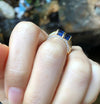 SJ1808 - Blue Sapphire with Diamond Ring Set in 18 Karat Gold Settings