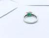 SJ1210 - Emerald with Diamond Ring Set in 18 Karat White Gold Settings