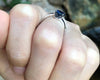 SJ1360 - Blue Sapphire with Diamond Ring Set in 18 Karat White Gold Settings
