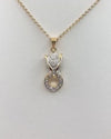 JP0015P - Diamond with Cabochon Ruby Panther Pendant Set in 18 Karat Gold Setting