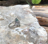 SJ1913 - Diamond with Emerald Ring Set in 18 Karat White Gold Settings