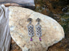 SJ1472 - Diamond and Pink Sapphire Earrings Set in 18 Karat White Gold Settings