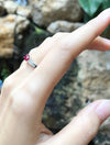 JR0374R - Ruby & Diamond Ring Set in 18 Karat White Gold Setting