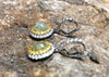 SJ6133 - Cat's Eye Chrysoberyl, Diamond and Yellow Diamond Earrings in 18k White Gold