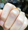 SJ6175 - Cabochon Blue Sapphire with Diamond Ring Set in 18 Karat Gold Settings