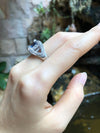 SJ1469 - Blue Sapphire with Diamond Ring Set in 18 Karat White Gold Settings