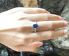 SJ2893 - Blue Sapphire with Ruby and Diamond Ring Set in 18 Karat White Gold Settings