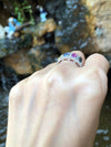 SJ6169 - Multi-Color Sapphire with Diamond Ring Set in 18 Karat White Gold Settings