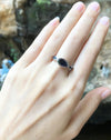 JR0230P - Blue Sapphire & Diamond Ring Set in 18 Karat White Gold Setting