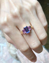 SJ2026 - Tanzanite with Pink Sapphire Ring Set in 18 Karat Rose Gold Settings