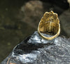SJ1228 - Diamond Native American Ring Set in 18 Karat Gold Settings
