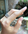 SJ1970 - Diamond Ring Set in 18 Karat White Gold Settings