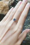 SJ1208 - Blue Sapphire with Diamond Ring Set in 18 Karat Gold Settings