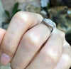 SJ1809 - Heart Shape Blue Sapphire with Diamond Ring Set in 18 Karat White Gold Settings