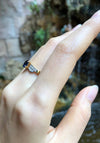 SJ6067 - Blue Sapphire with Diamond Ring Set in 18 Karat Gold Settings