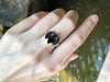 SJ1968 - Marquise Blue Sapphire Ring Set in 18 Karat Gold Settings