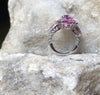 SJ1426 - Pink Sapphire with Diamond Ring Set in 18 Karat White Gold Settings