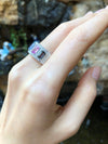 SJ6169 - Multi-Color Sapphire with Diamond Ring Set in 18 Karat White Gold Settings
