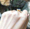 SJ1318 - Blue Sapphire with Diamond Ring Set in 18 Karat Gold Settings