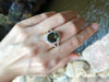 SJ6131 - Green Sapphire with Diamond Ring Set in 18 Karat Gold Settings