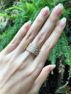 SJ2146 - White Sapphire Ring Set in 18 Karat Gold Settings