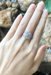 SJ2885 - Diamond Ring Set in 18 Karat White Gold Settings