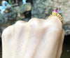 JRB8382 - Cabochon Ruby & Diamond Serpent Ring Set in 18 Karat Gold Setting