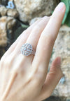 SJ2885 - Diamond Ring Set in 18 Karat White Gold Settings