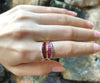 SJ1946 - Ruby with Diamond Ring Set in 18 Karat Gold Settings