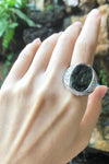 SJ2006 - Green Sapphire with Diamond Ing Set in 18 Karat White Gold Settings