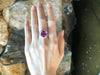 SJ1846 - GIA Certified Unheated 5cts Spinel with Diamond Ring Set in 18 Karat White Gold