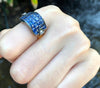 SJ6065 - Blue Sapphire with Diamond Ring Set in 18 Karat Gold Settings
