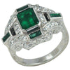 SJ6268 - Emerald 1.66 Carat, Emerald 0.33 Carat, Diamond 0.37 Carat Ring in 18 Karat Gold
